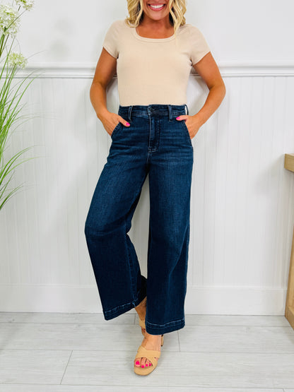 Timeless Touch Trouser Wide Leg Ankle Jeans