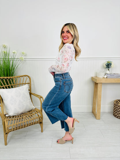Fresh Start Wide Leg Cropped Jeans