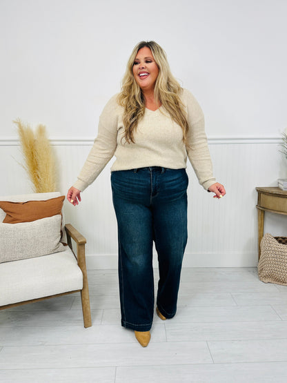 The One For Me Retro Wide Leg Jeans