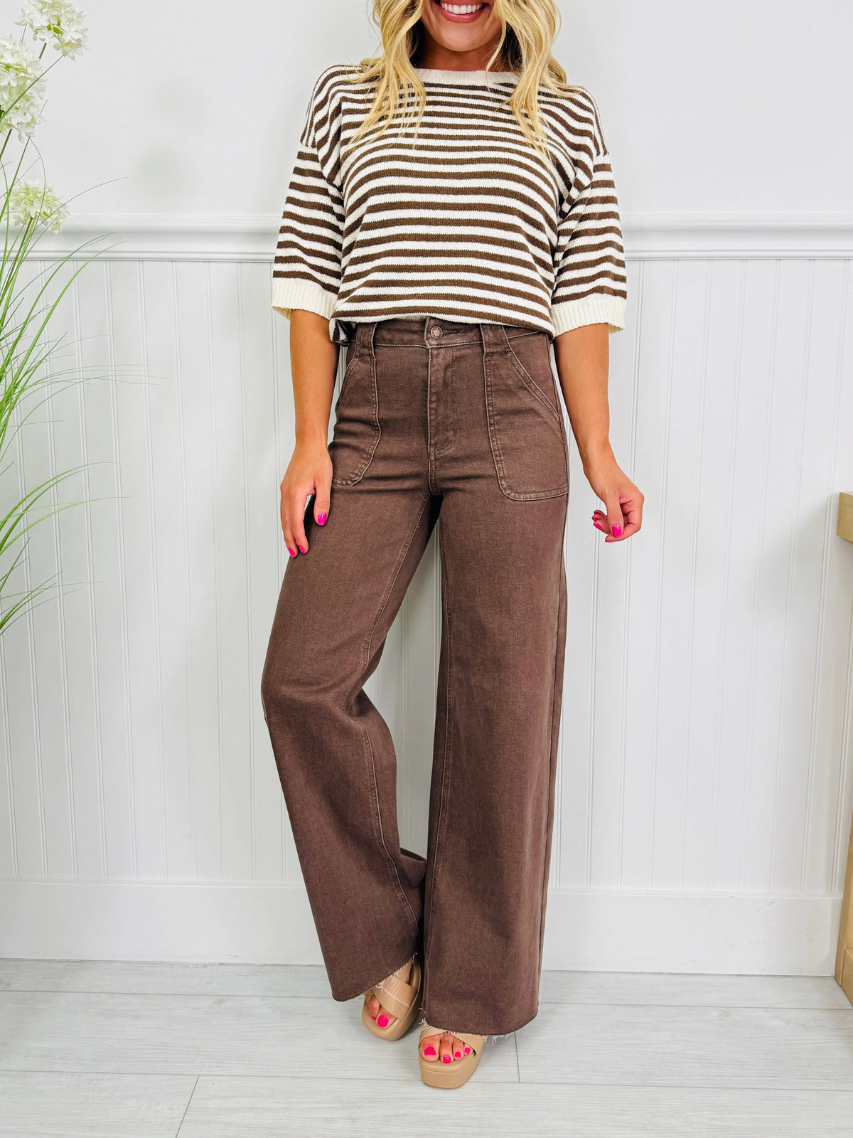 Box of Chocolates Retro Wide Jeans
