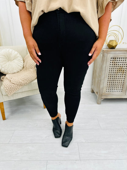 The Trifecta 3.0 Tummy Control And Butt Lifting Skinny Jeans in Black in REG/CURVY