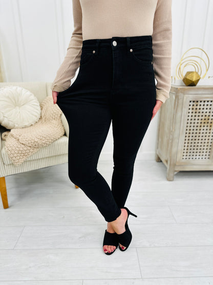The Trifecta 3.0 Tummy Control And Butt Lifting Skinny Jeans in Black in REG/CURVY