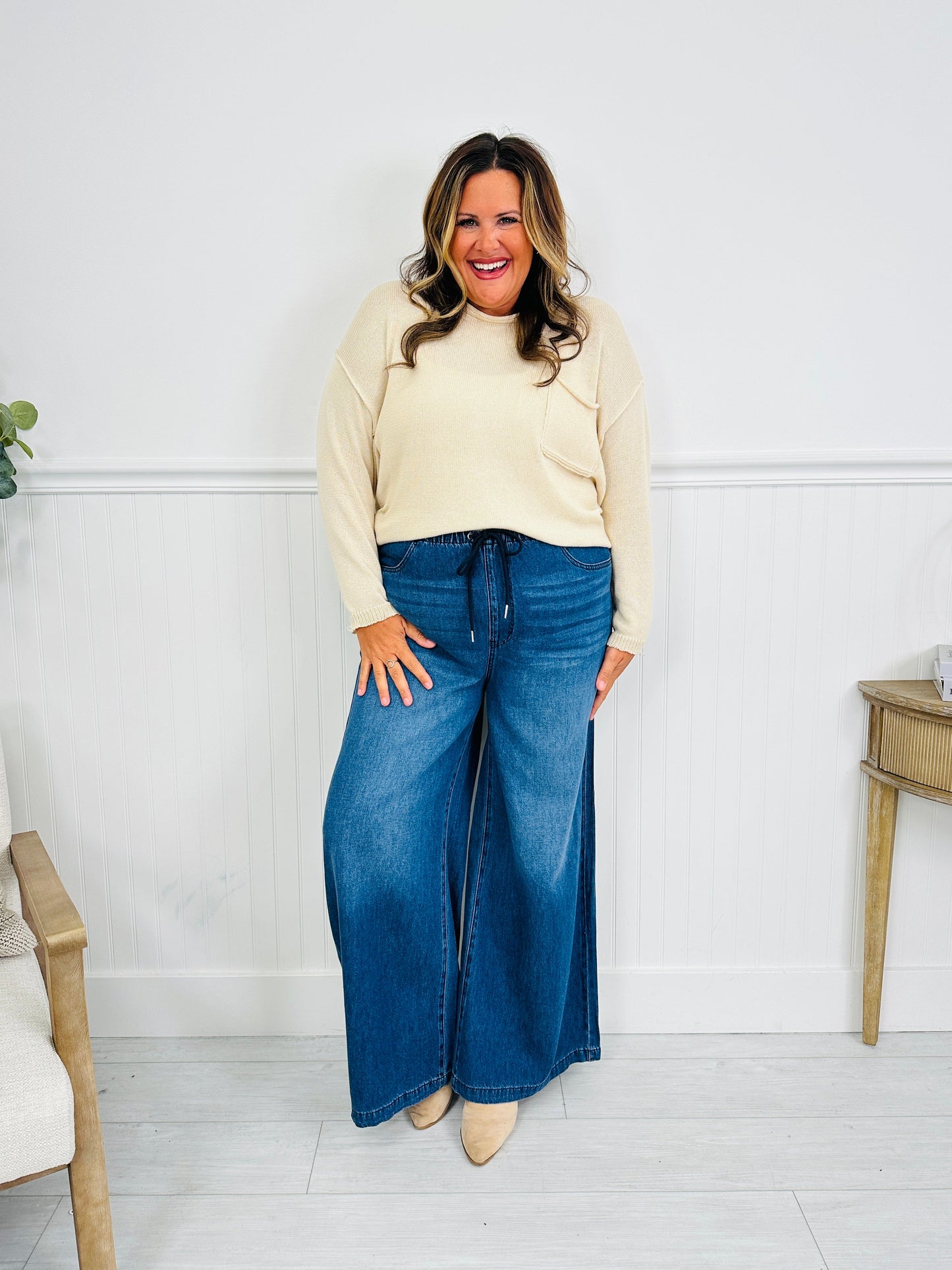 Light As A Featherweight Palazzo Jeans