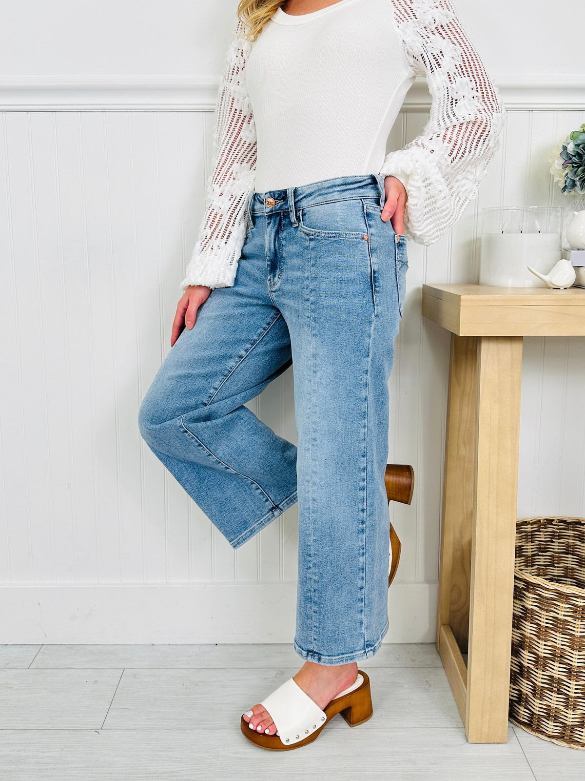 Spring Forward Cropped Wide Leg Jeans