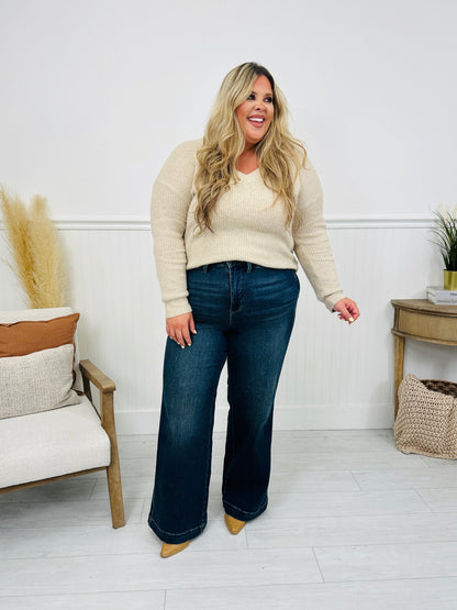 The One For Me Retro Wide Leg Jeans