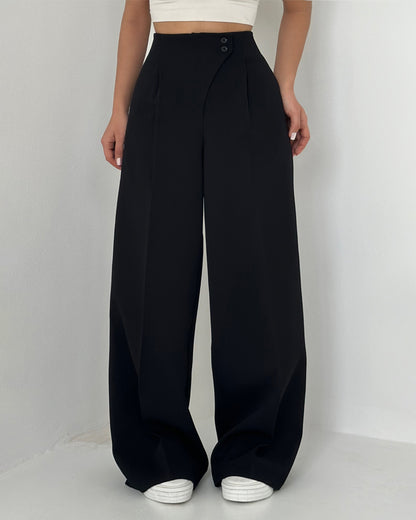 Design Button All-match Pants