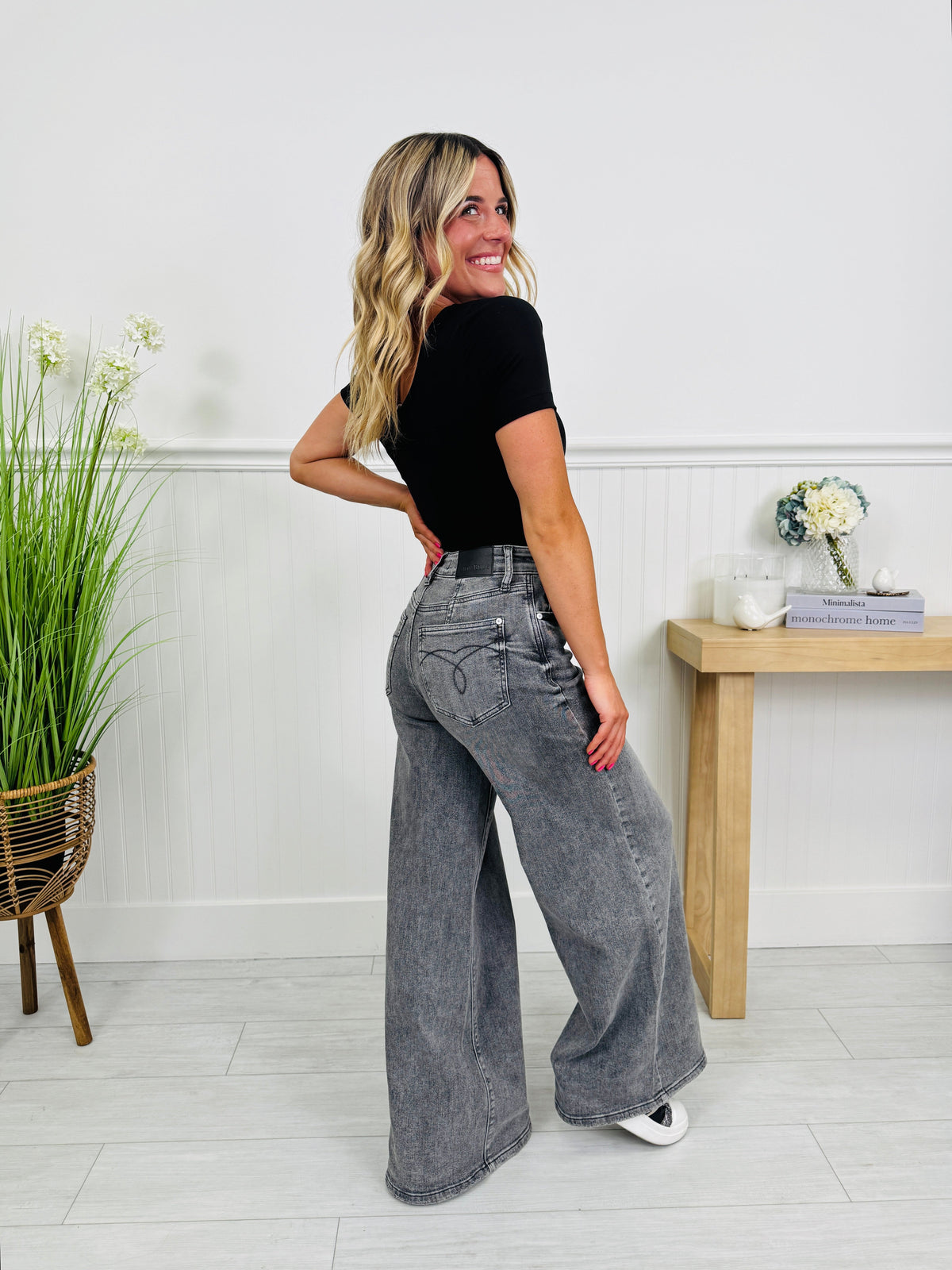 Smoke Show Palazzo Wide Leg Jeans