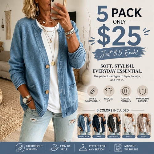New Arrival🔥Women's V-Neck Button Knit Cardigan
