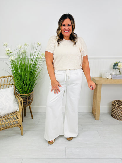 White As a Feather Palazzo Jeans