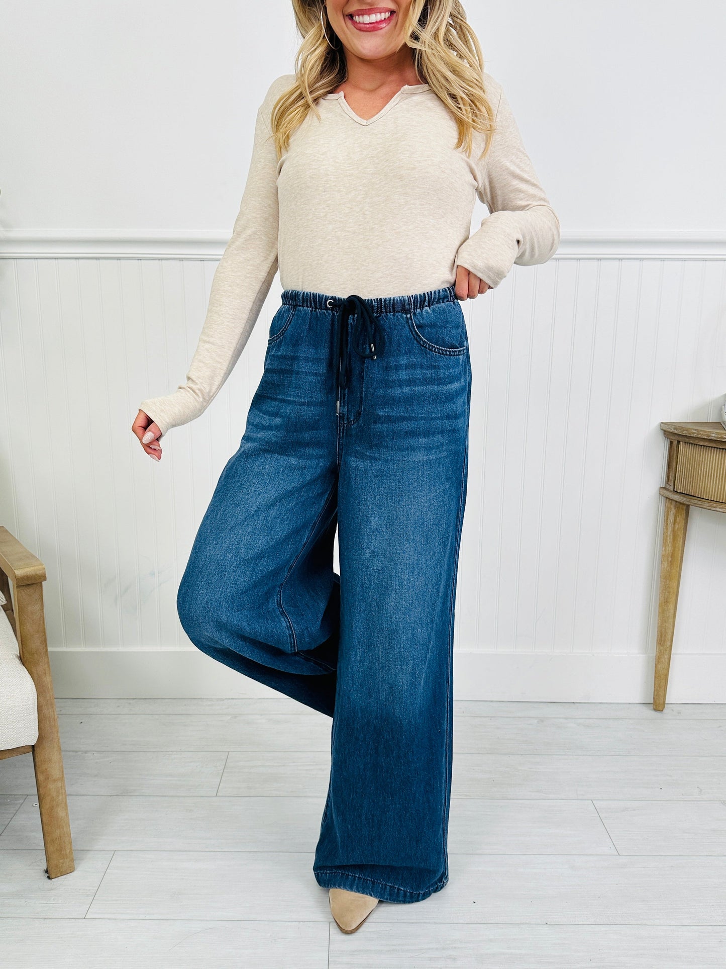Light As A Featherweight Palazzo Jeans