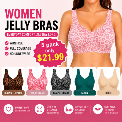 ⌛Limited-Time Offer - Women Jelly Bras Wirefree Full Coverage No Underwire