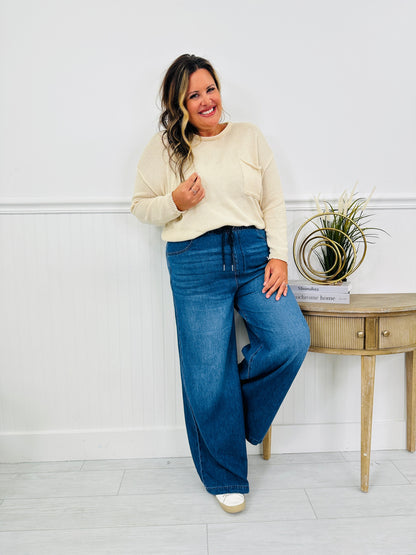 Light As A Featherweight Palazzo Jeans