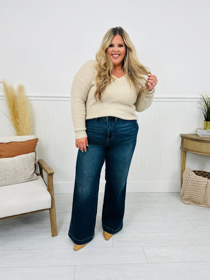 The One For Me Retro Wide Leg Jeans