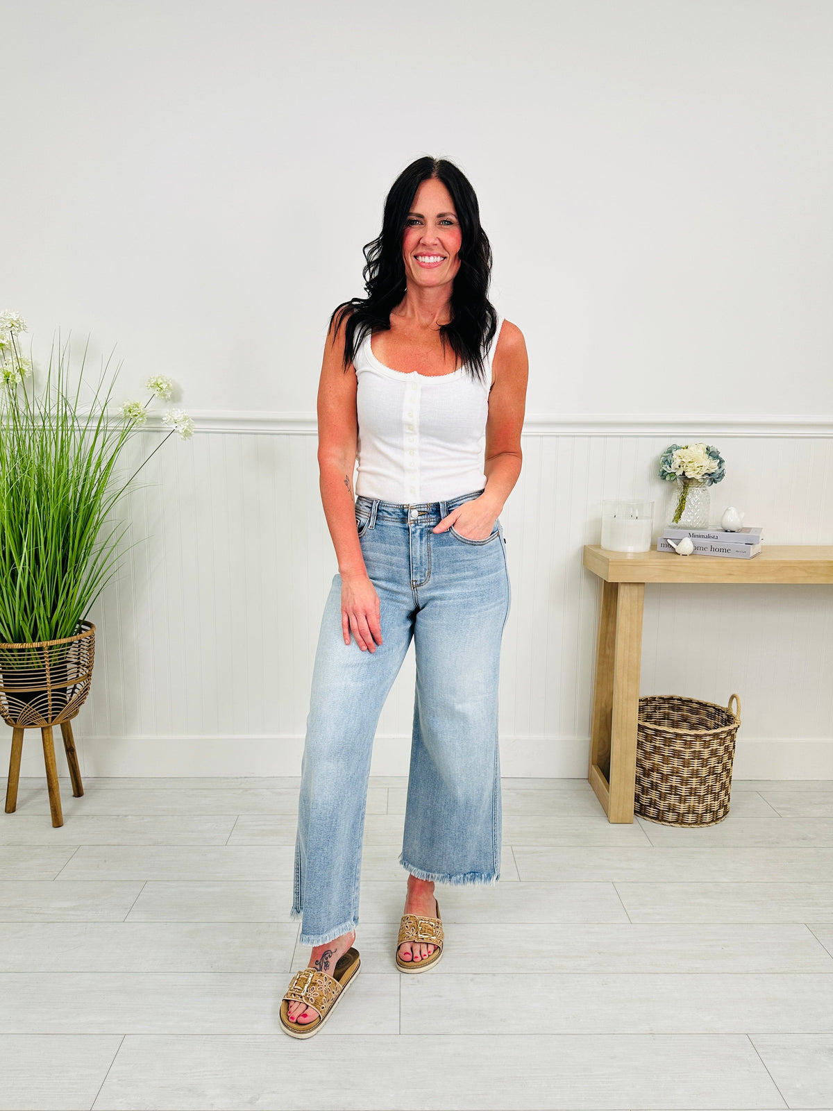 Ankle Ready Ankle Wide Leg Jeans