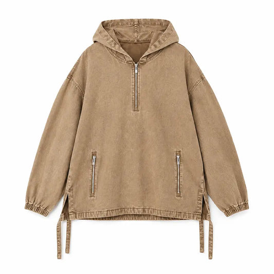 Unisex Cotton Washed Denim Hoodie