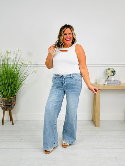 Right on Trend Retro Wide Leg Jeans