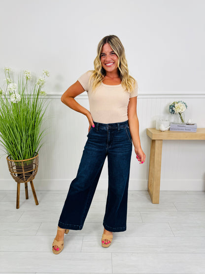 Timeless Touch Trouser Wide Leg Ankle Jeans