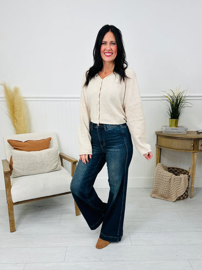 The One For Me Retro Wide Leg Jeans