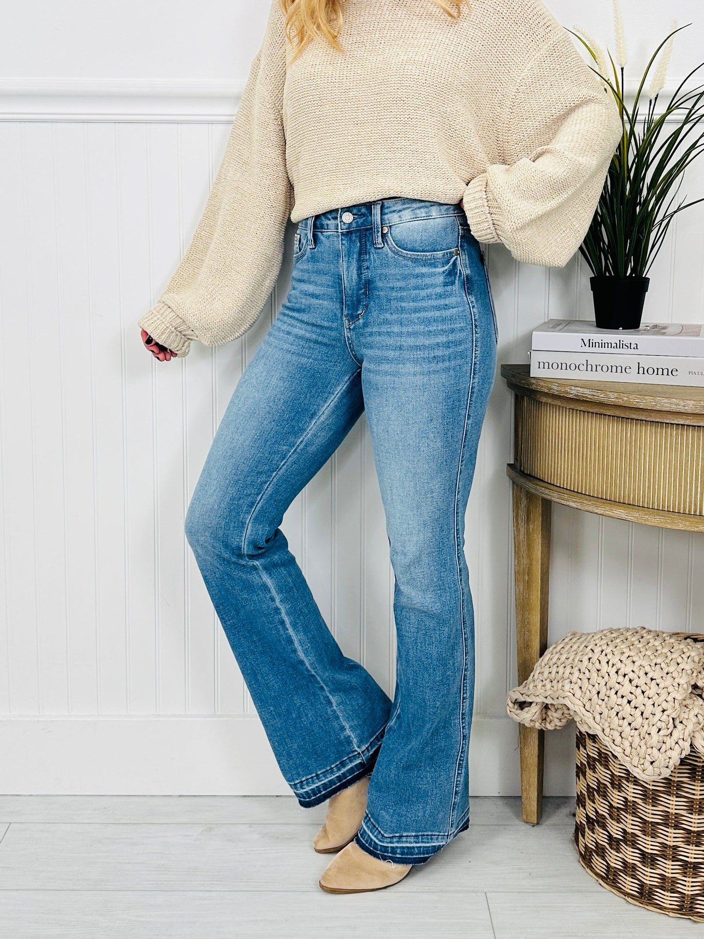 Shift In Seasons Tummy Control Slim Bootcut Jeans