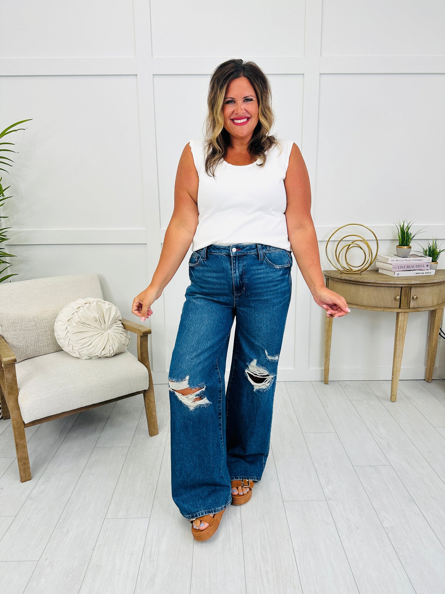 Fit To Flatter Straight Leg Adjustable Column Jeans