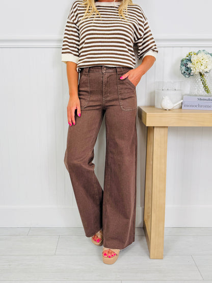Box of Chocolates Retro Wide Jeans