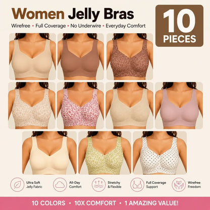 ⌛Limited-Time Offer - Women Jelly Bras Wirefree Full Coverage No Underwire