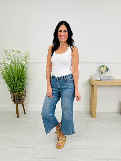 Make It Easy Ankle Wide Leg Jeans
