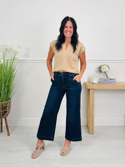 Timeless Touch Trouser Wide Leg Ankle Jeans