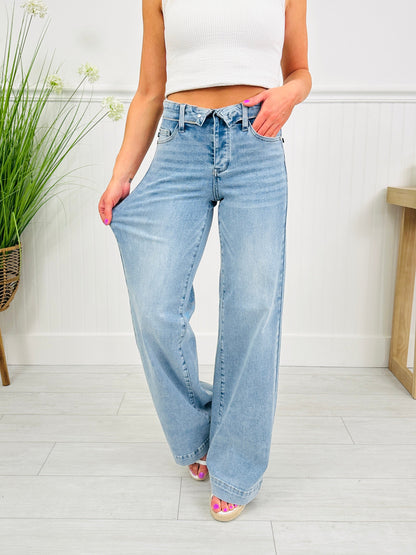 Right on Trend Retro Wide Leg Jeans