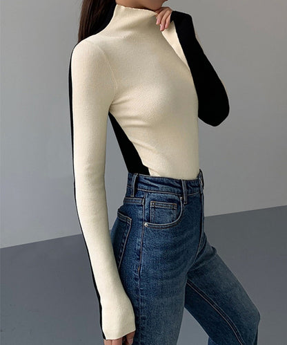 Women's High -necked Color Base Shirt