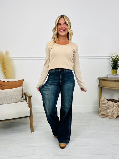 The One For Me Retro Wide Leg Jeans