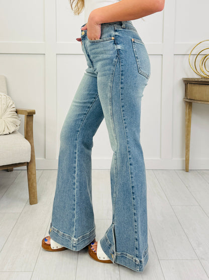 Main Attraction Vintage Wash Flares