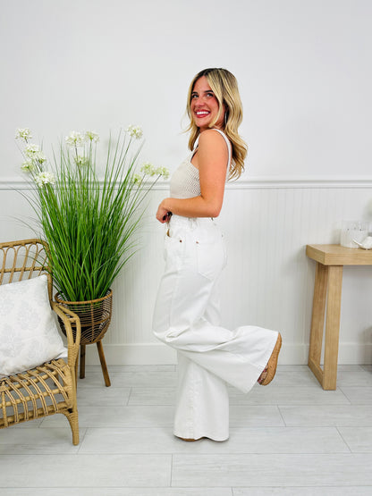 White As a Feather Palazzo Jeans