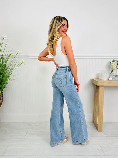 Right on Trend Retro Wide Leg Jeans
