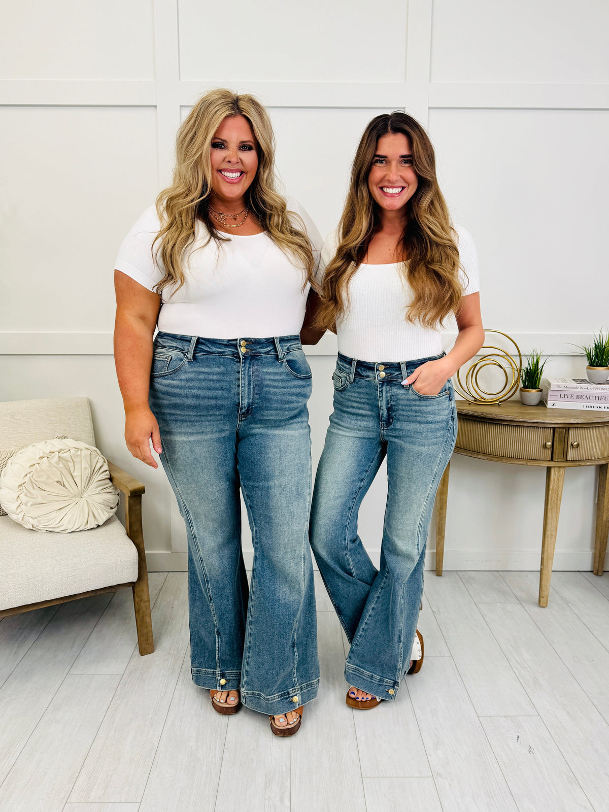 Main Attraction Vintage Wash Flares