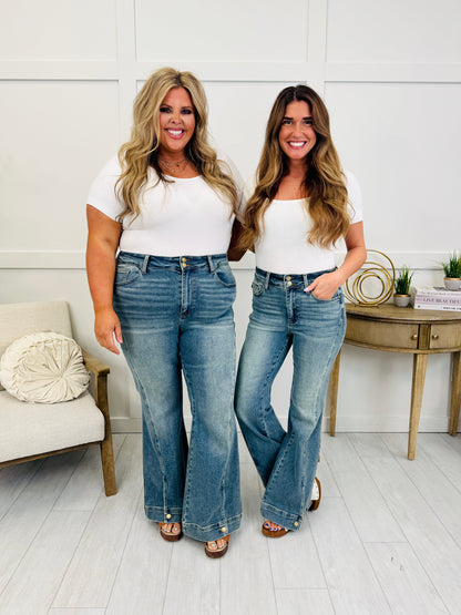 Main Attraction Vintage Wash Flares