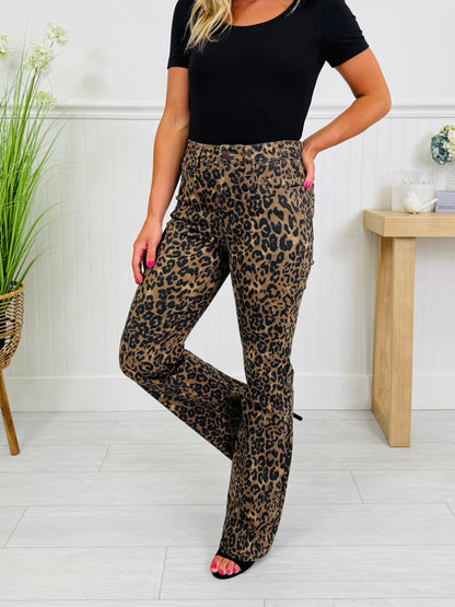 Leveled Up Leopard Bootcut Jeans