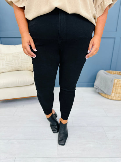 The Trifecta 3.0 Tummy Control And Butt Lifting Skinny Jeans in Black in REG/CURVY