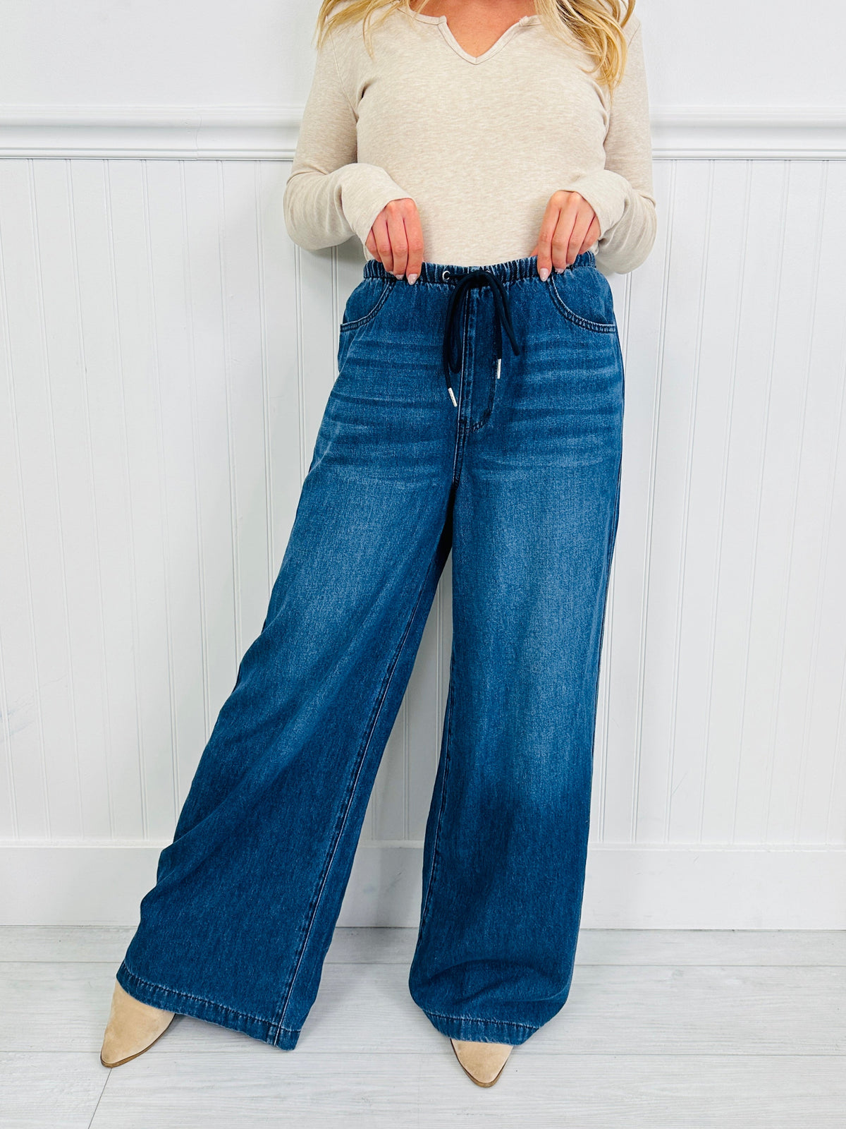 Light As A Featherweight Palazzo Jeans