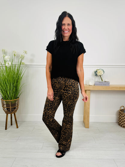 Leveled Up Leopard Bootcut Jeans