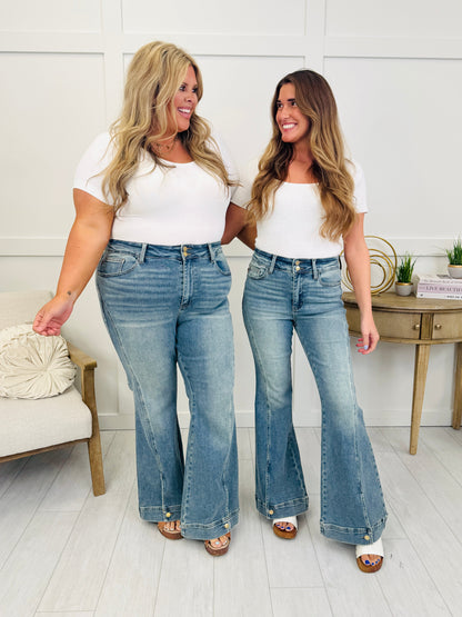 Main Attraction Vintage Wash Flares