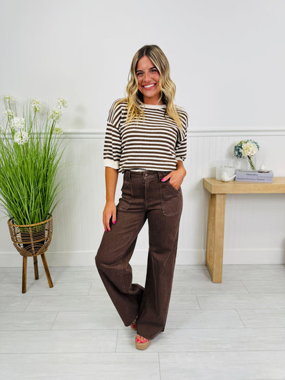Box of Chocolates Retro Wide Jeans