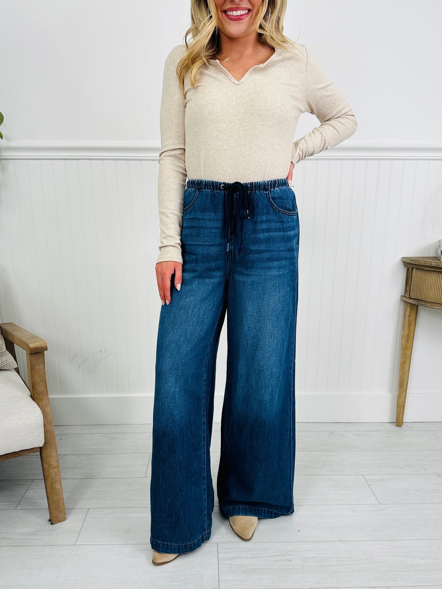 Light As A Featherweight Palazzo Jeans