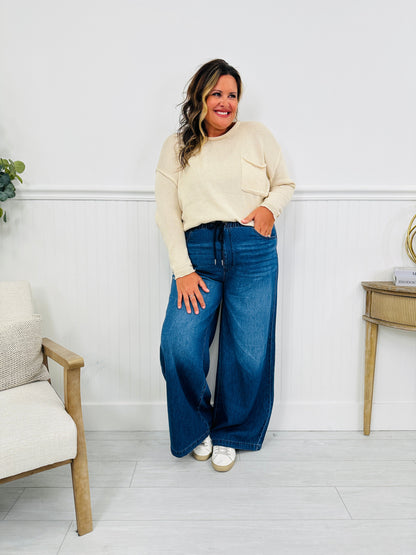 Light As A Featherweight Palazzo Jeans