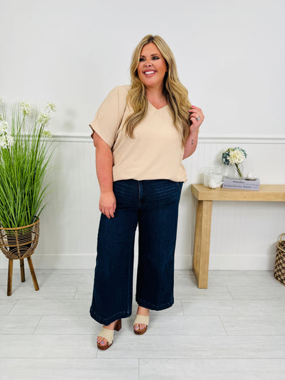 Timeless Touch Trouser Wide Leg Ankle Jeans