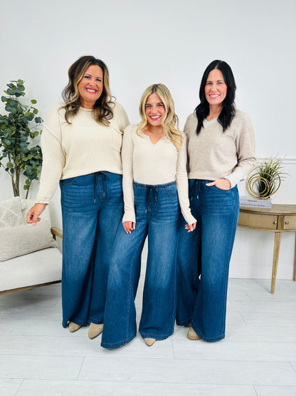 Light As A Featherweight Palazzo Jeans