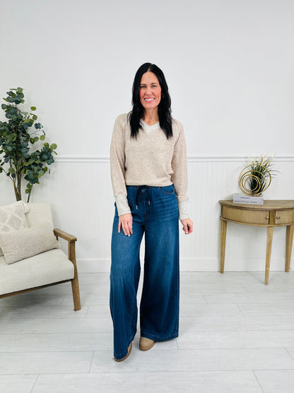 Light As A Featherweight Palazzo Jeans