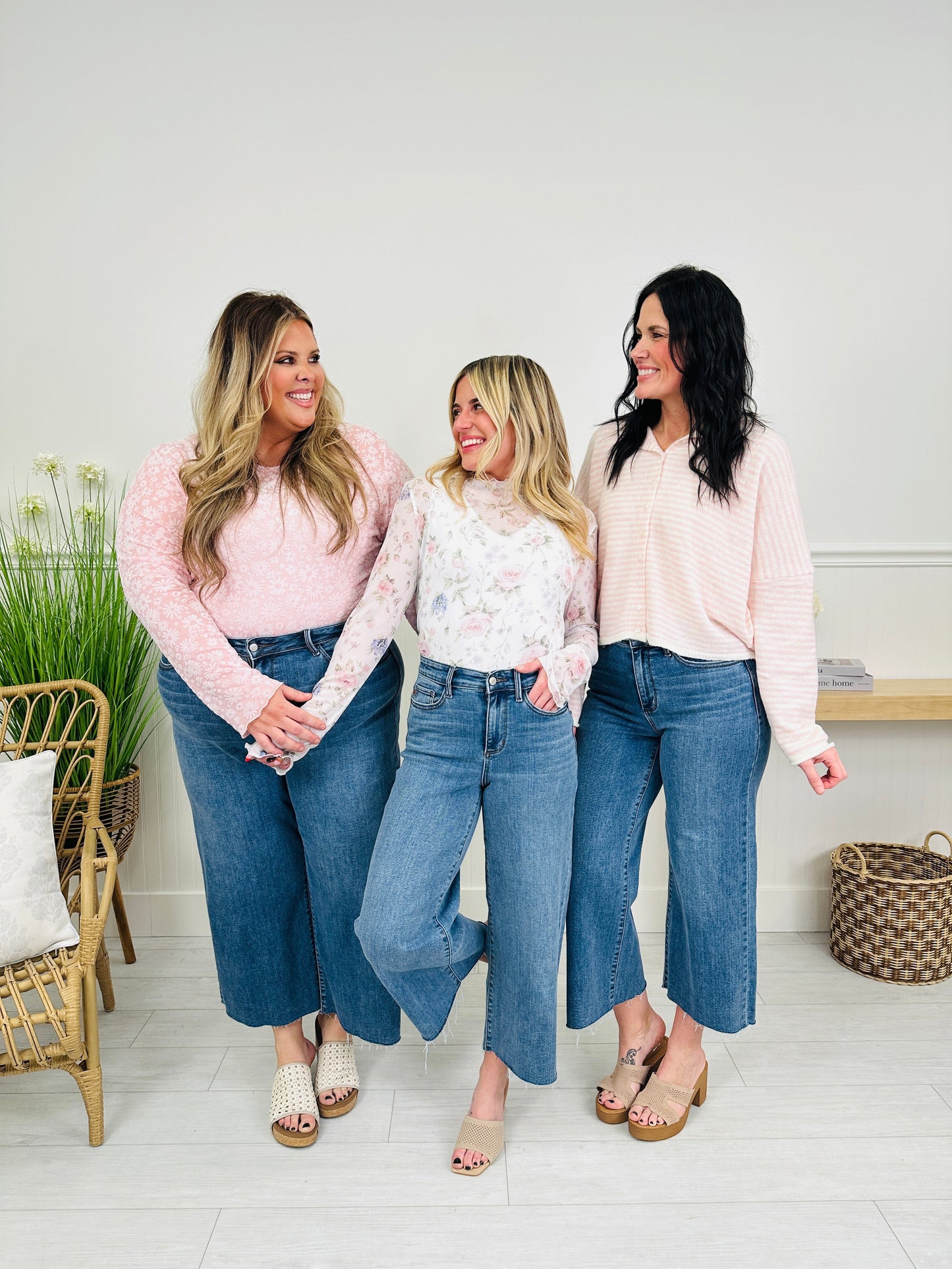 Fresh Start Wide Leg Cropped Jeans