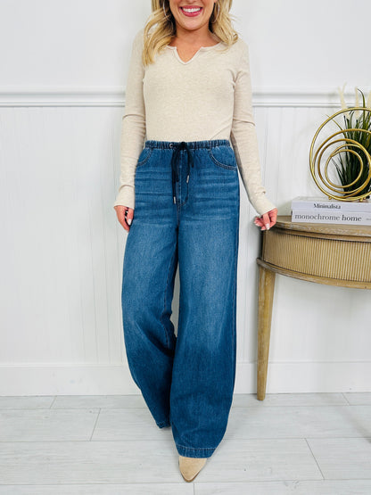 Light As A Featherweight Palazzo Jeans