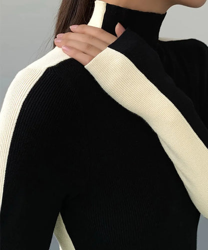 Women's High -necked Color Base Shirt